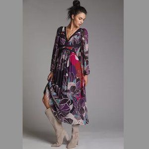Anthropologie Let Me Be Floral Midi Dress